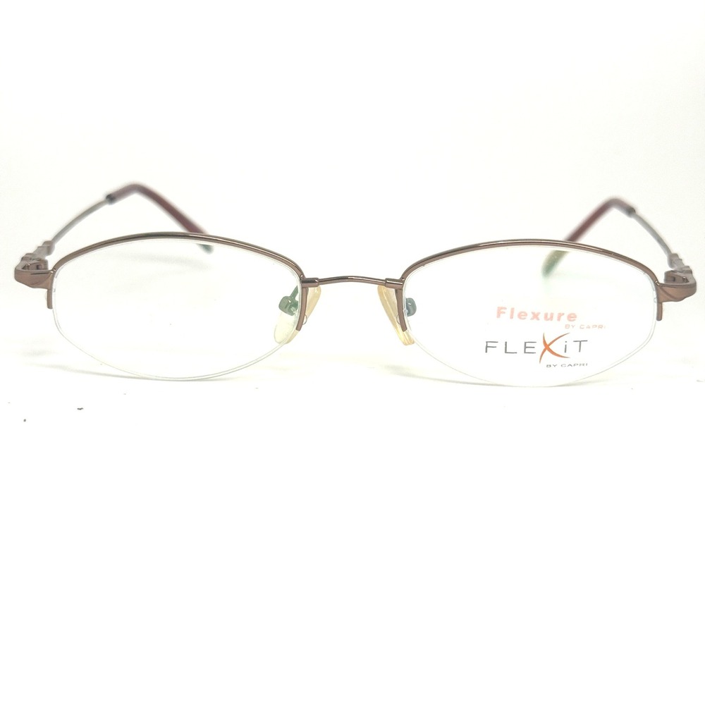 Flexure by Capri Flexit FX 16 Coffee Eyeglasses Frames 51-19-140 Brown Oval Half